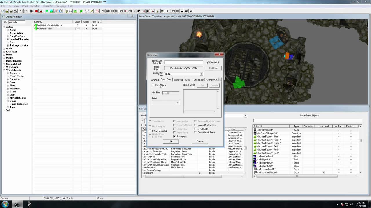 Skyrim Creation Kit Tutorial - Episode 6: Basic Encounters - YouTube