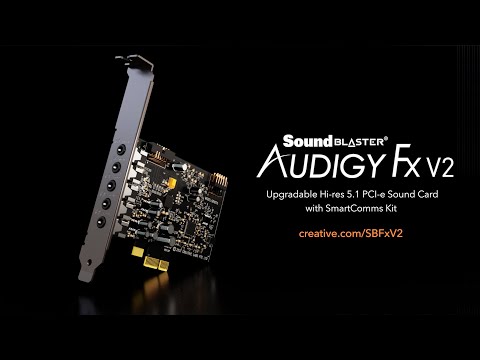 Sound Blaster Audigy Fx V2 Upgradable Hi-res 5.1 PCI-e Sound Card with SmartComms Kit