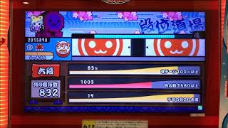 【AC Taiko no Tatsujin】Blue ver. Ranking Dojo 6-dan ( Level.17 )