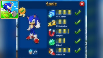 SONIC DASH | SONIC ALL LEVELS MAX UPGRADE GAMEPLAY