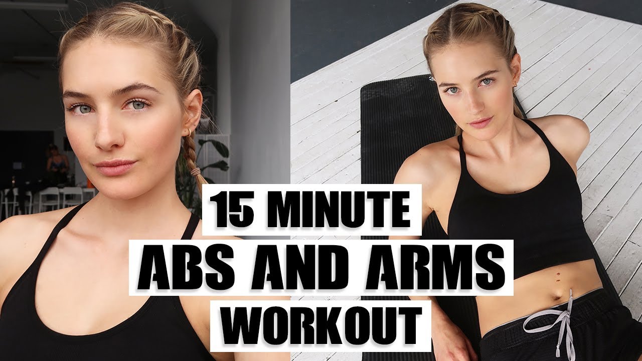 ⁣15 MIN TONED ARMS & FLAT ABS | No Equipment & Apartment Friendly Workout | Sanne Vloet