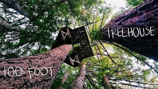 Climbing a 100ft Treehouse Hidden in the Woods