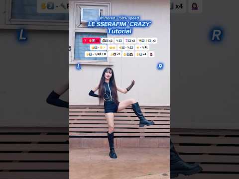 TUTORIAL LE SSERAFIM 르세라핌 CRAZY Dance Lesserafim Crazy Kpop Shorts