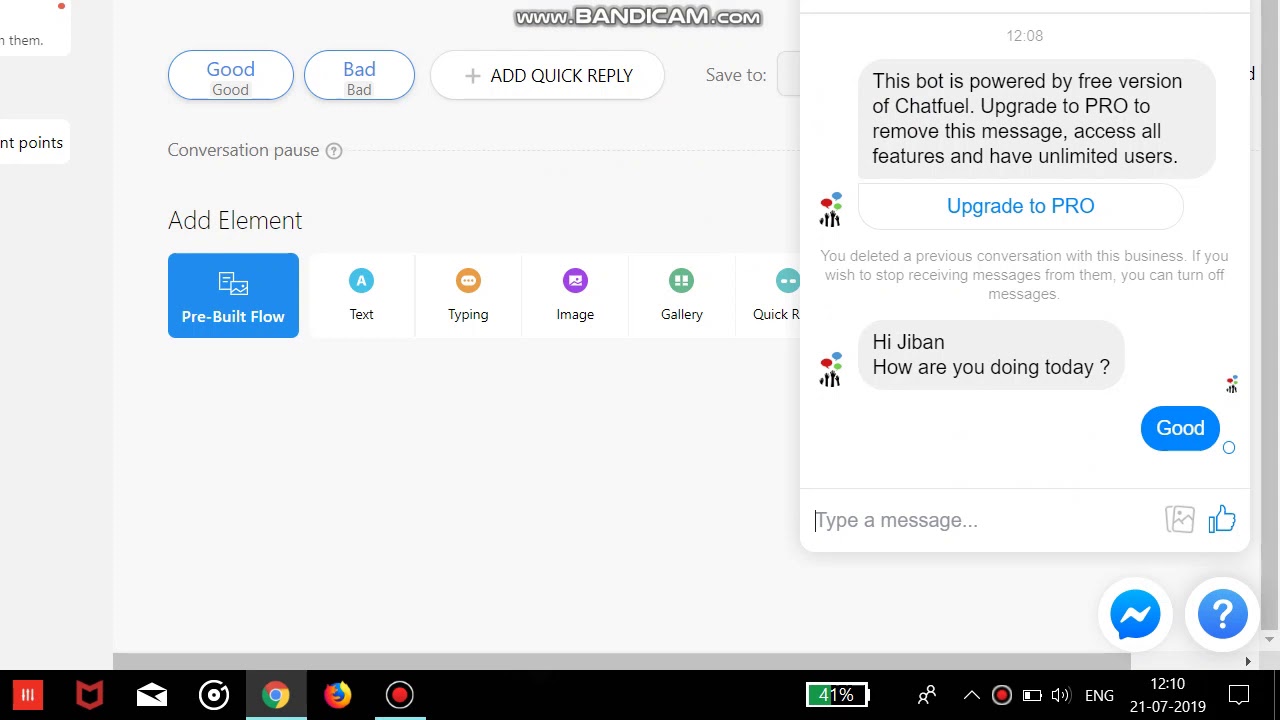 Testing of a Messenger "Chat Bot" - YouTube