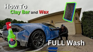 How To CLAY BAR | Ceramic Spray Wax | Complete Detail Wash On Car