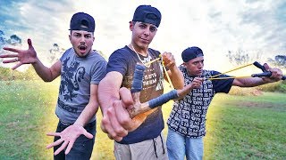 Batalha De Estilingue Com Meus Amigos