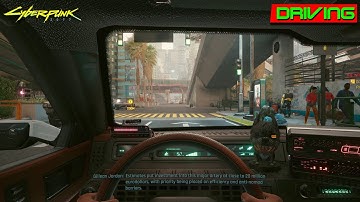 Cyberpunk 2077 - My bad driving, getting used to first person driving