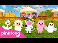 Cinco Animalitos Bailando Sin Parar 🎶| Animales de la Granja de Pinkfong | Canciones Infantiles