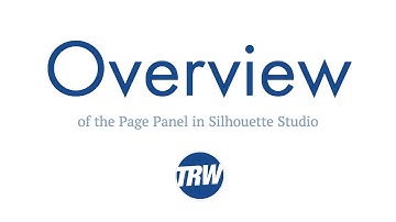 Overview of the Silhouette Studio Page Panel