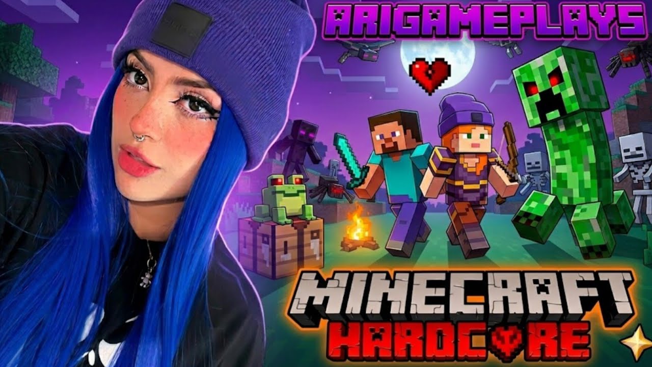 ARI TRATANDO DE PASAR MINECRAFT HARDCORE EN 1 HORA ⛏️🧊 - YouTube