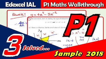 P1 Edexcel Sample 2018 | Question 3 Walkthrough | Quadratic Simultaneous Equations (IAL Maths WMA11)
