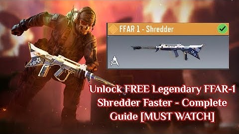 🚨 Unlock FREE LEGENDARY FFAR-1 SHREDDER Before Anyone in Season 9 ! (Complete Guide) | COD Mobile 