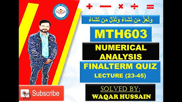 MTH603 Final Term Quiz by taleemi markaz