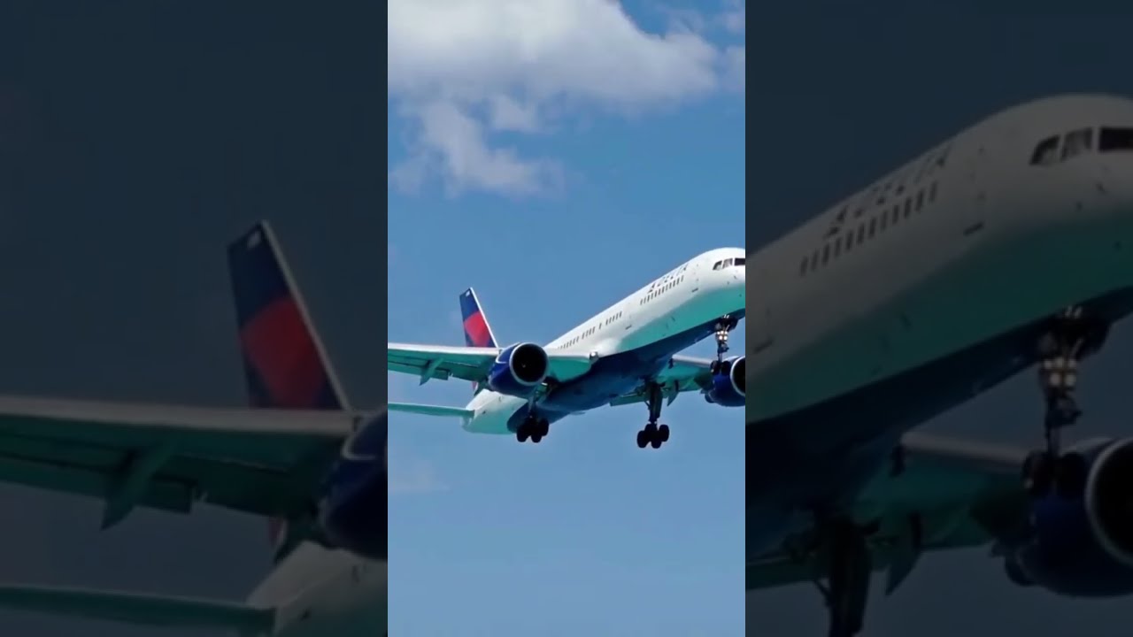 Delta Airlines Boeing 757-200 Landing St.Maarten - YouTube