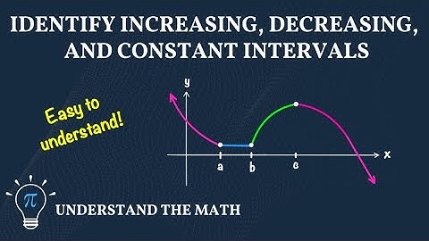 How to Identify Increasing, Decreasing, and Constant Intervals on a Graph