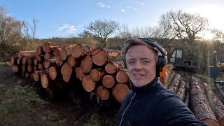 Timber Framed Barn Part 3 Log Delivery And Starting The Foundation.