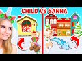 IAMSANNA Vs CHILD CHRISTMAS HOUSE Build Challenge In Adopt Me! (Roblox)