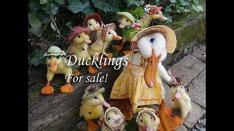 Needle Felted Ducklings from Hopalong Hollow/ Avai...