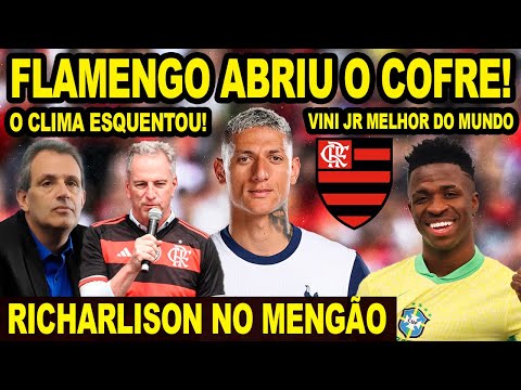 FLAMENGO ABRIU O COFRE! 130 MILHÕES POR RICHARLISON! CLIMA ESQUENTOU BAP E LANDIM! VINI JR THE BEST