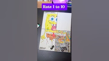 I Tried  To Draw Spongebob in 4 Different Art Styles part 3 ( Glitch ) #shorts #drawing #art