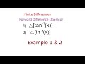 Forward Difference Operator! Problem 1 & 2 ! Finite Differences! Solved Examples