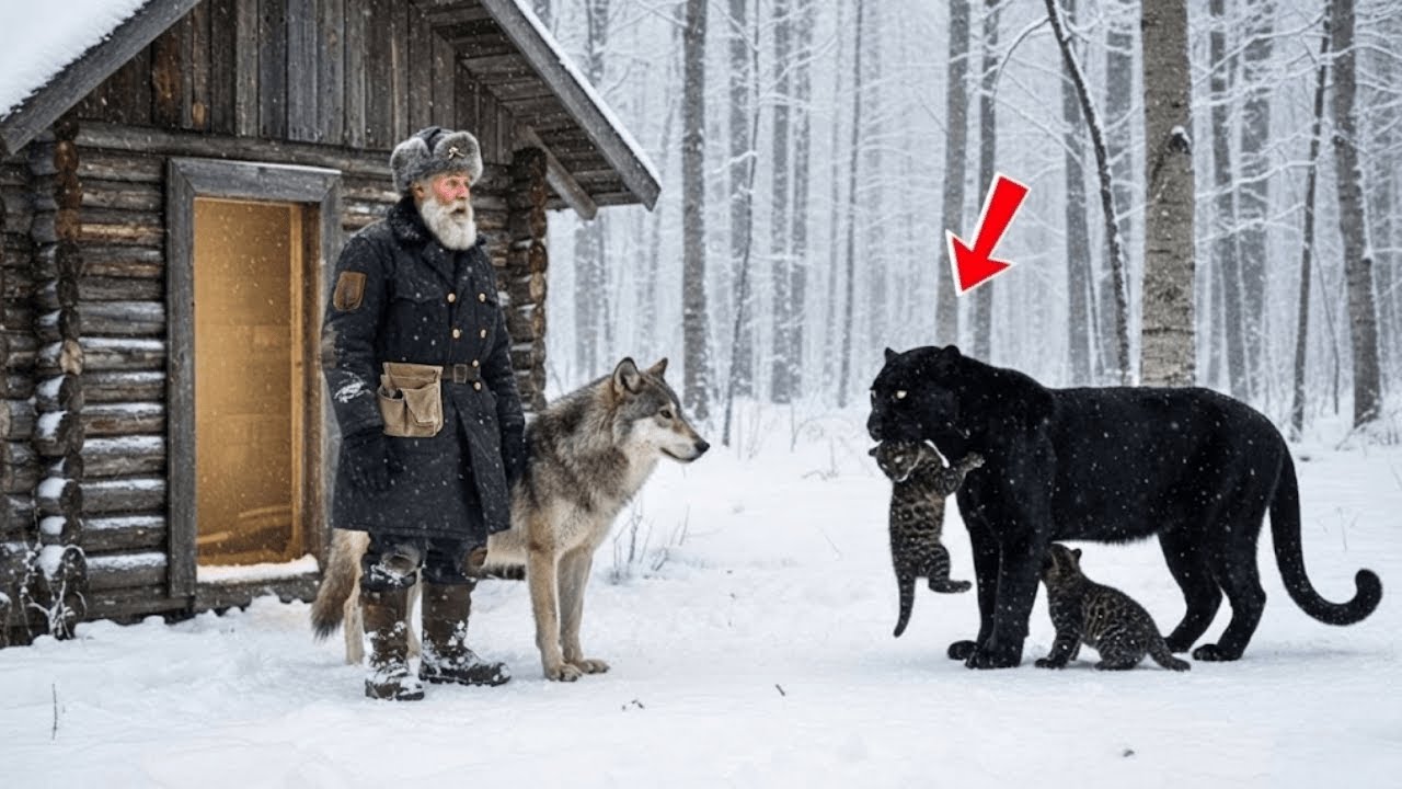 Były komandos odziedziczył dom w lesie — i zamarł, widząc czarną panterę z młodymi.