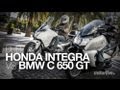 Honda integra vs bmw c650 gt  duel de maxiscooter gt