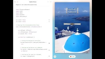 Apple WWDC 2018 Scholarship Swift Playground "Explore Greece"