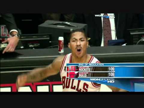 BullsTV - Derrick Rose 3 point buzzer beater to ti...