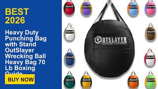 Heavy Duty Punching Bag with Stand OutSlayer Wrecking Ball Heavy Bag 70 Lb Boxing Guide
