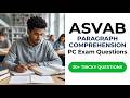 ASVAB Paragraph Comprehension PC Exam Questions: Pass the 2026 AFQT Easily