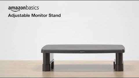 AmazonBasics Adjustable Computer Monitor Riser Desk Stand