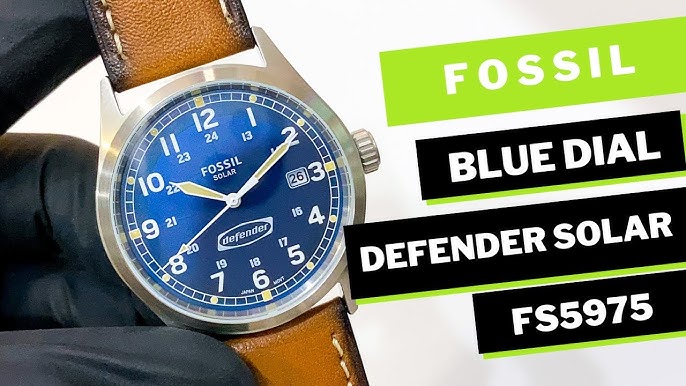 ECO POWERED WATCH SOLAR DEFENDER YouTube LUGGAGE FOSSIL | - LEATHER Unboxing FS5975 WATCH