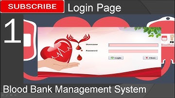 1. Blood Bank Management System in java - Login Page (JFrame, Mysql Database, Netbeans IDE)