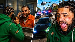 Visiting Fanum In Prison , Getting Chased By The Police | D10 GTA RP