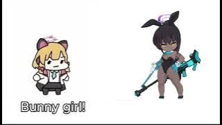 Momoi OMG It's Bunny Karin | Blue Archive Meme