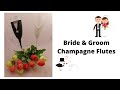 DIY Bride & Groom Champagne Flutes