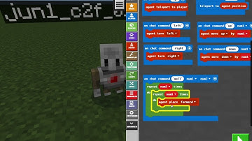 Minecraft Education - Agent Builds a Wall