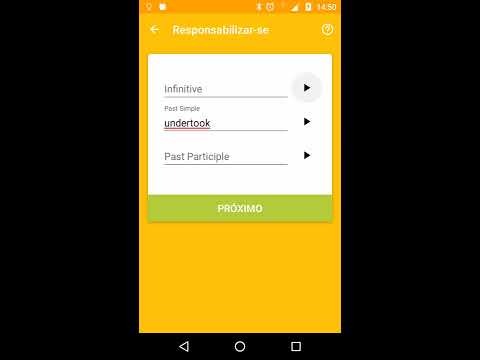 Aplicativo Irregular Verbs Droid