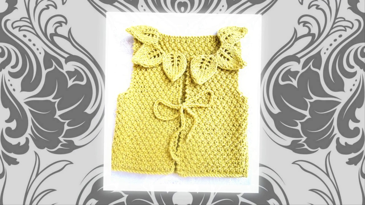 Yakası yaprak motifli bebek yeleği YouTube