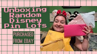Unboxing Disney Pin Lots Purchased from Ebay | Disney Pin Collection Unboxing #disneypins 