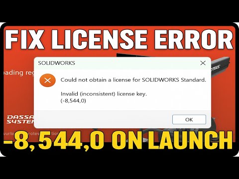 Fix SolidWorks License Error (-8, 544, 0) on Launch | Works for 2021–2025 Versions!