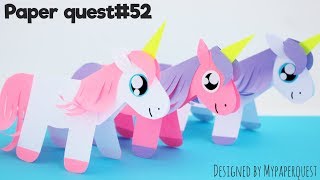 Единорог из бумаги DIY | Поделка для детей | Unicorn Paper Craft