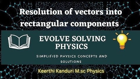 Resolution of vectors into rectangular components|motion in a plane|2D motion|evolve solving physics