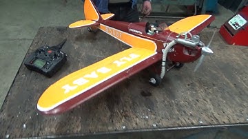 Taft Hobby FlyBaby 1.4m EPO with OS LA 25 glow engine Run test
