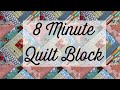 8 minute quilt blockeasy to sew quiltuse your scrapsstring quiltfast quiltquilt tutorial