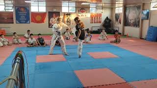 KWF karate 🇰🇬 sparring session Selin & Milana #arifloyanov #bishkek #youtube #kumite #kyokushin