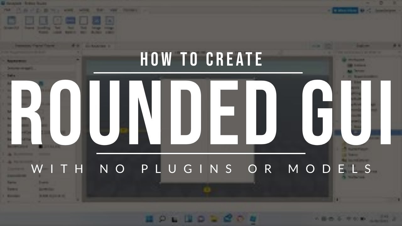 How to create rounded GUI in Roblox Studio [No plugins or models] YouTube