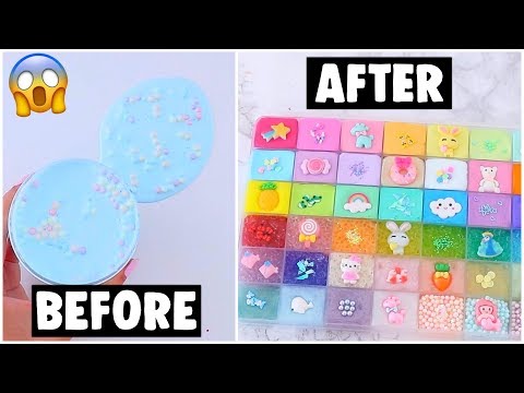 42 EXTREME SLIME PALETTE MAKEOVERS! *fixing my old slimes*