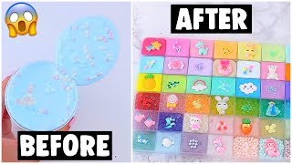 42 EXTREME SLIME PALETTE MAKEOVERS! *fixing my old slimes*